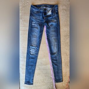 American Eagle skinny stretch jeans jeggings size 4 extra long